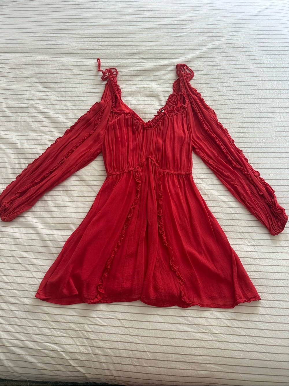 ASOS Red Long-Sleeve Mini Dress